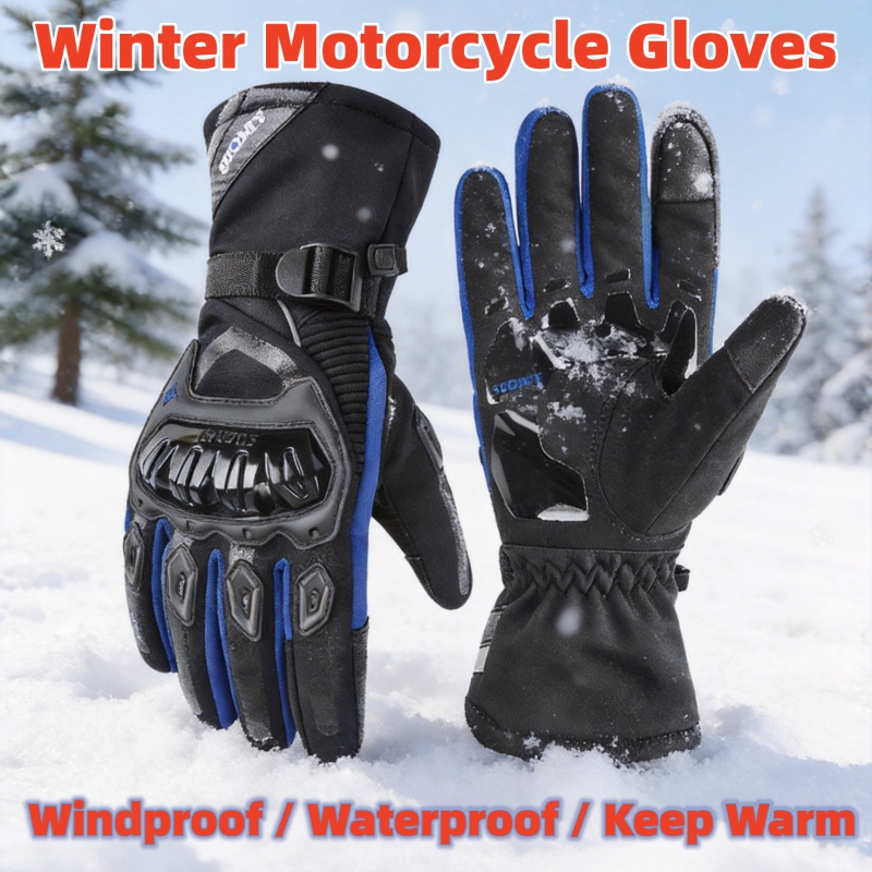 Xs Motorcycle Gear - قفازات الدراجات النارية الدافئة للشتاء للجنسين