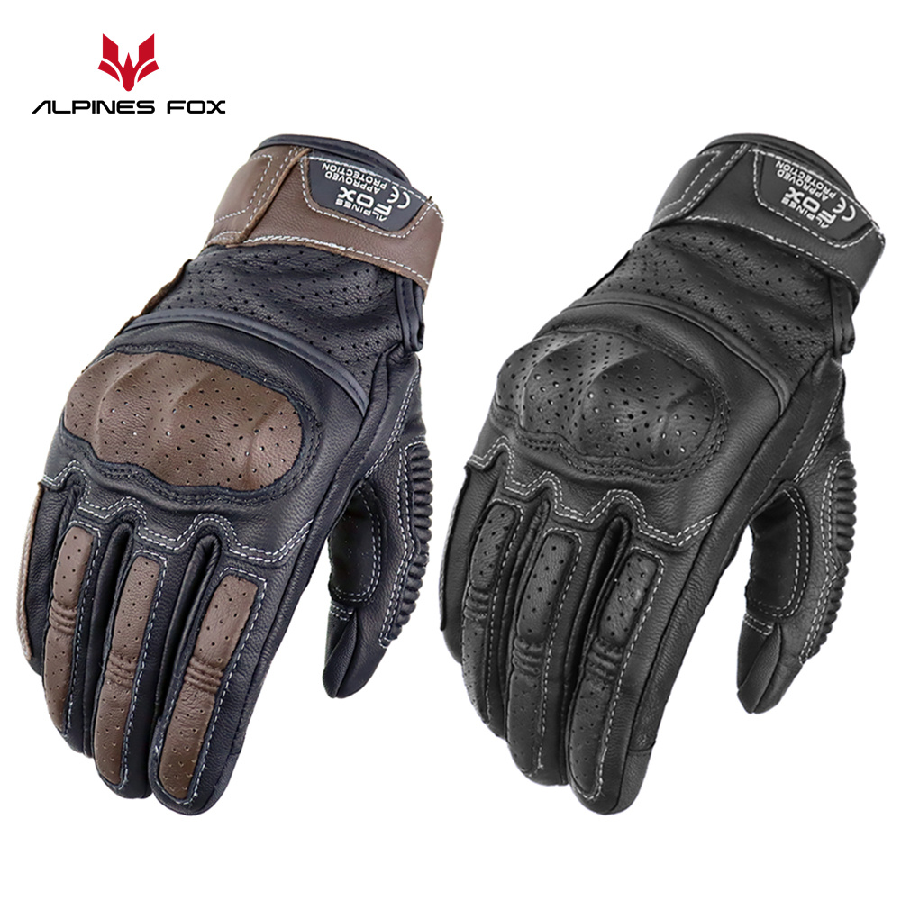 قفازات دراجات نارية من الجلد ا - مراجعة Motorcycle Gear Alpine وسعره